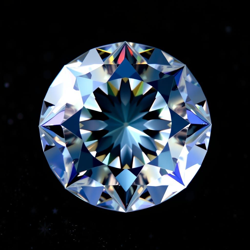 Macro Photo of a Brilliant Round Cut Diamond
