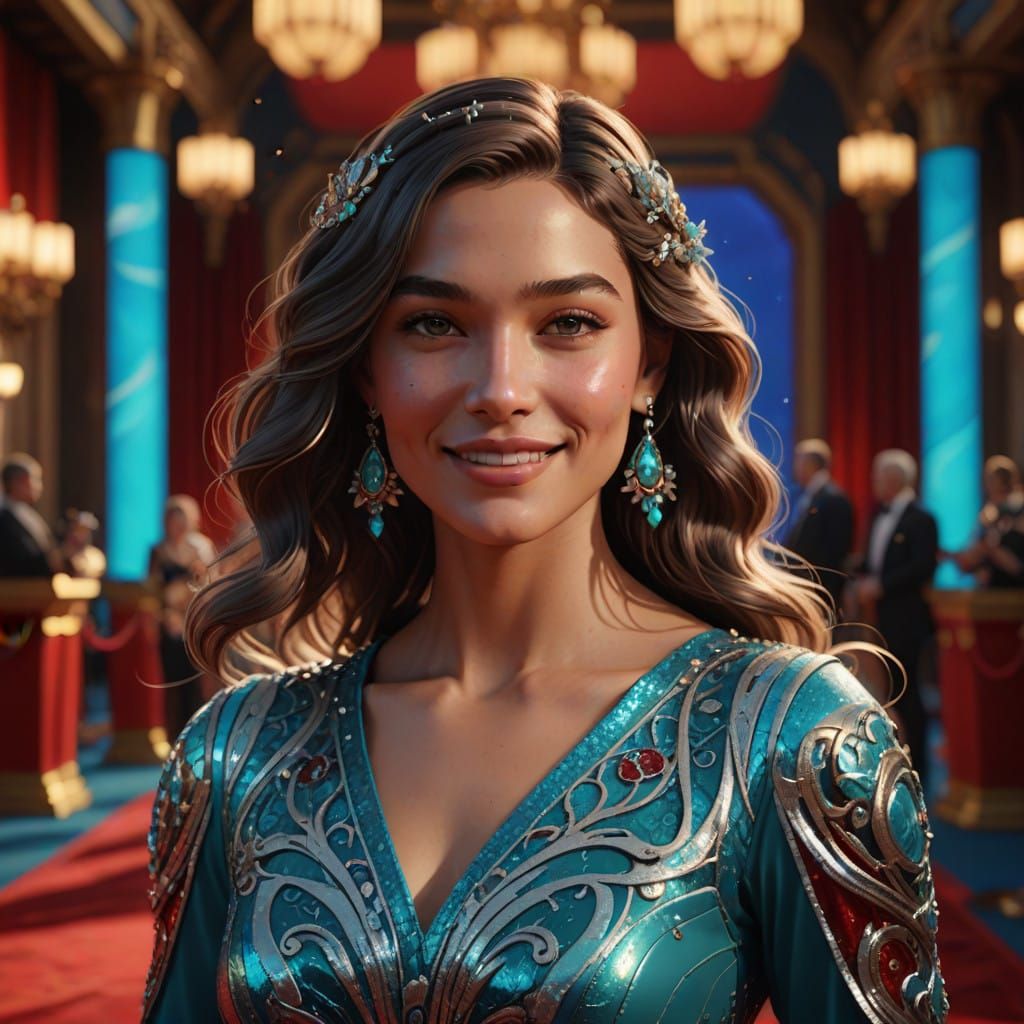 Dolphin-Inspired Red Carpet Glamour