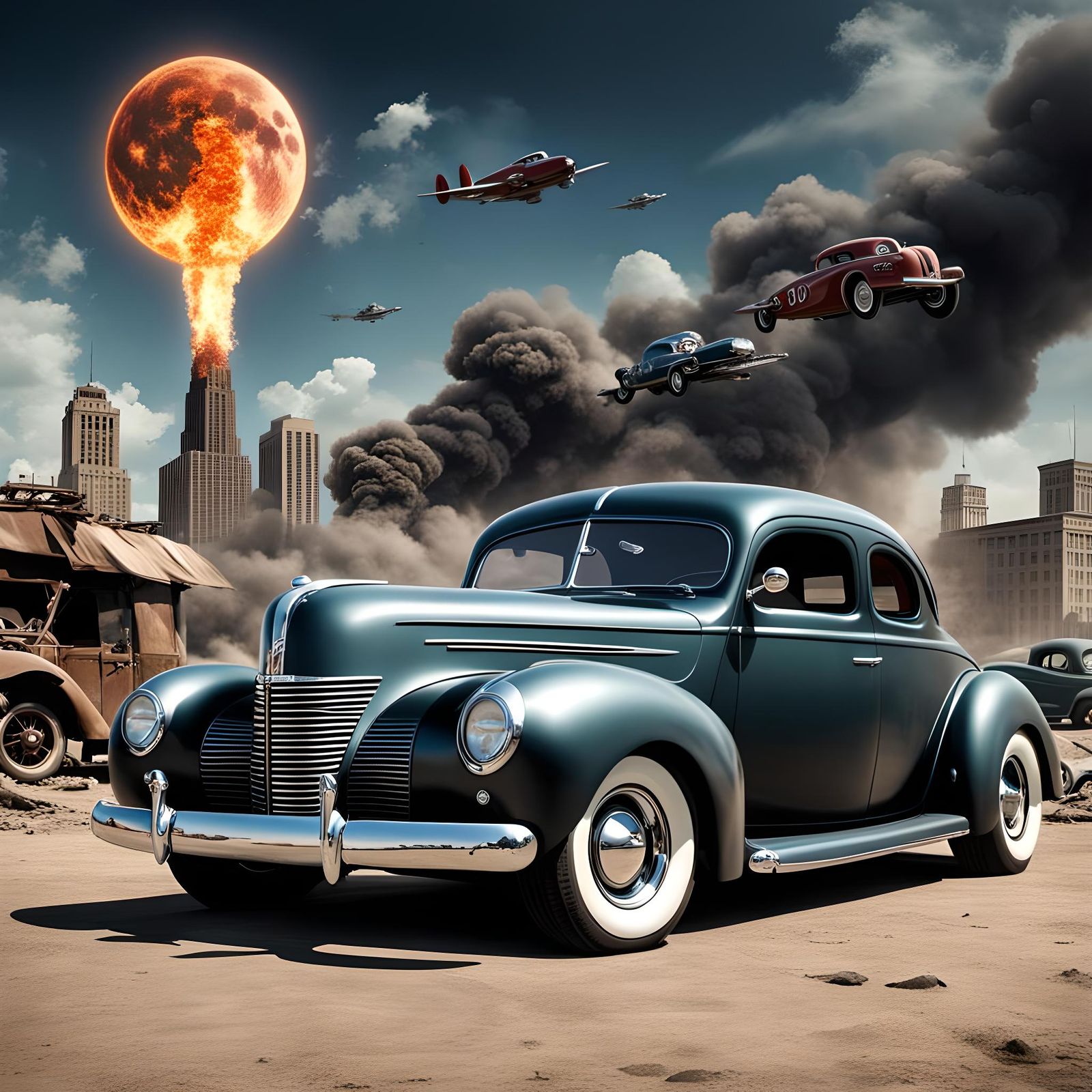 Apocalyptic 1940s Hot Rod Stands Defiant