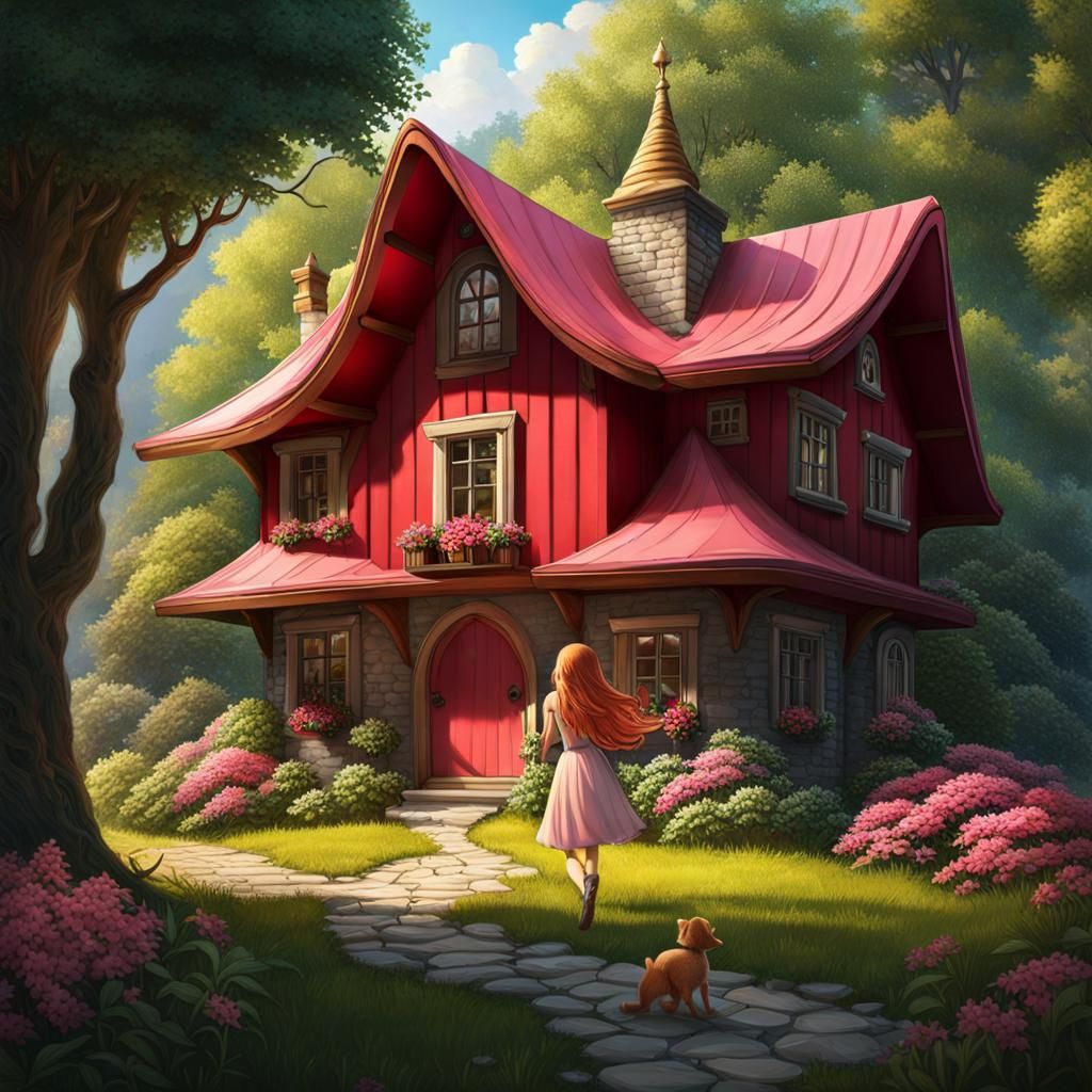 Boy with Void Wings Under Mountain Ash Trees