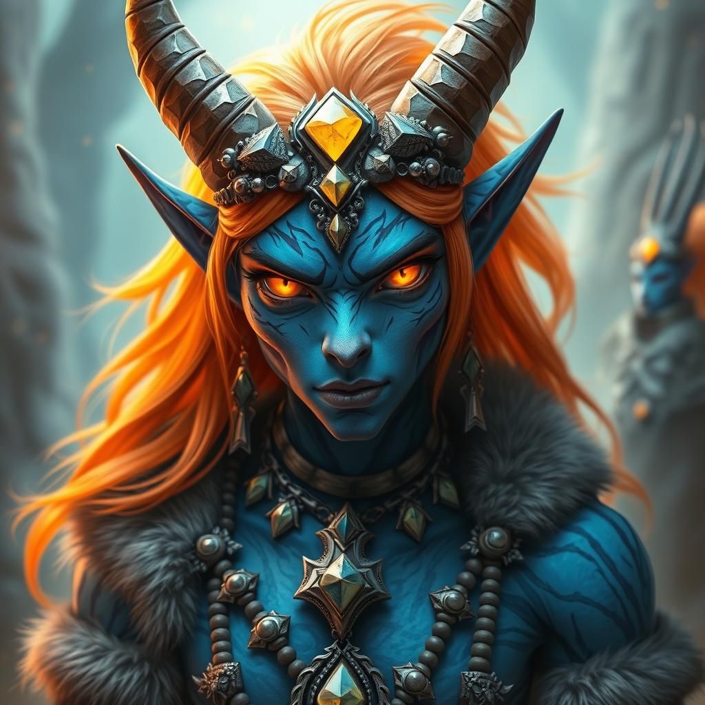 Fantasy Creature with Glowing Eyes in Digital Art