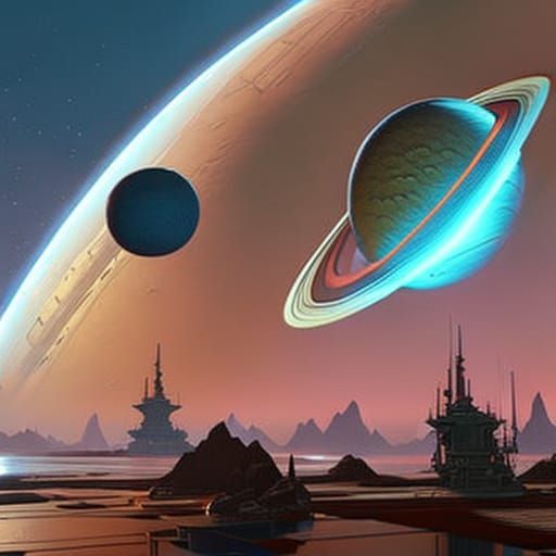 Europa Close-up: Colorful Solarpunk Sci-Fi