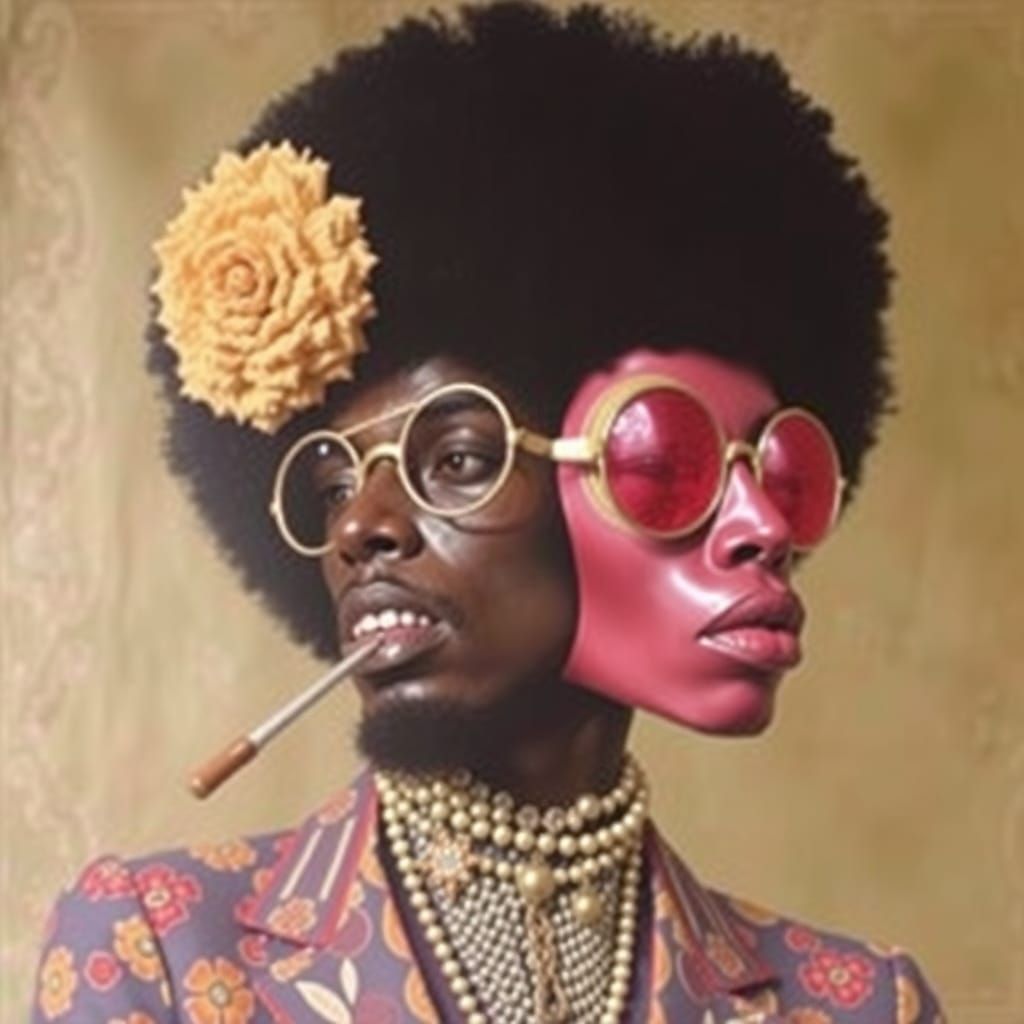 Afro-Surrealist Funkadelic Art Example