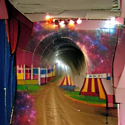 Surreal Tunnel to Space Circus