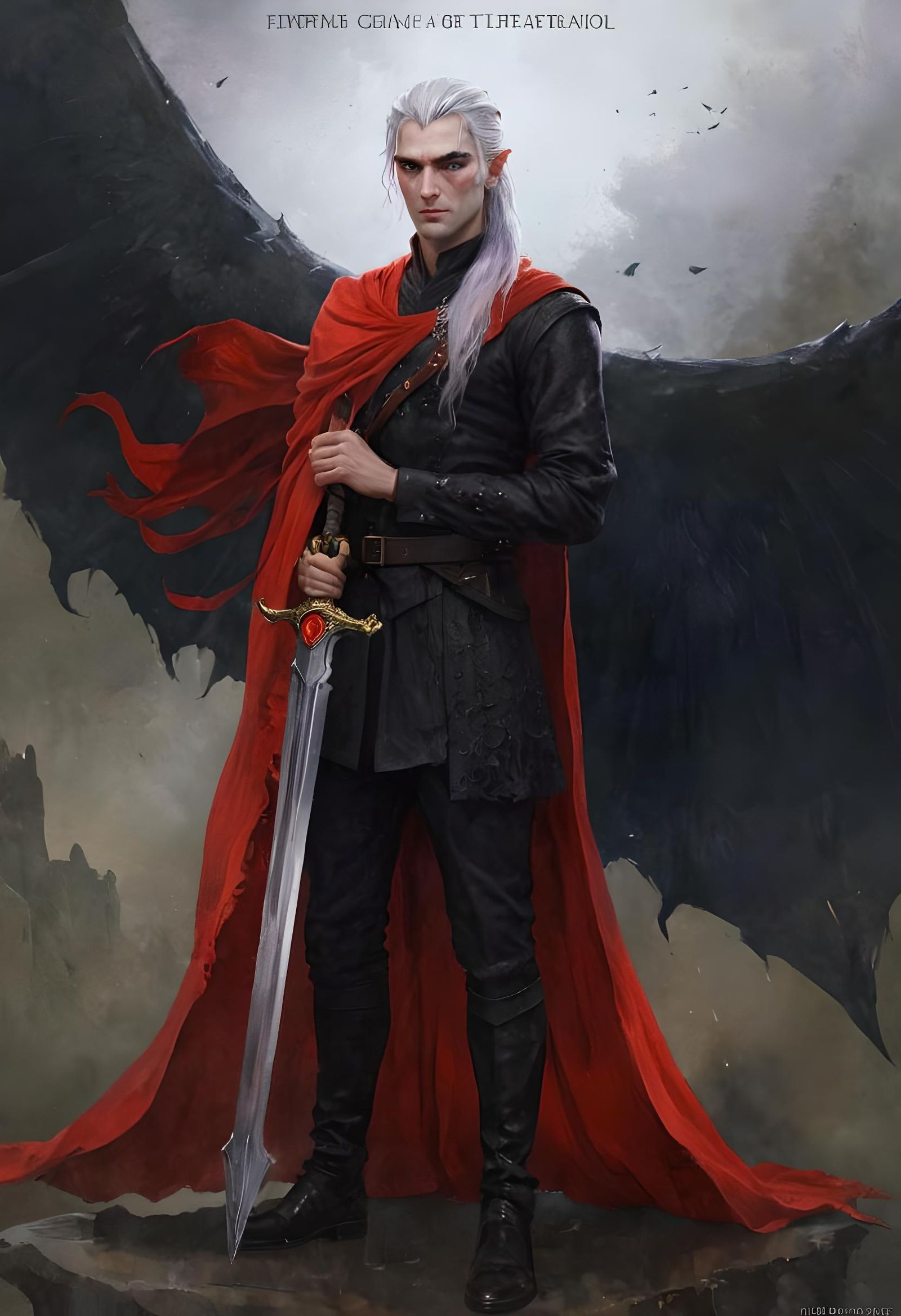 Daemon Blackfyre Portrait in Hyperrealistic Fantasy Style