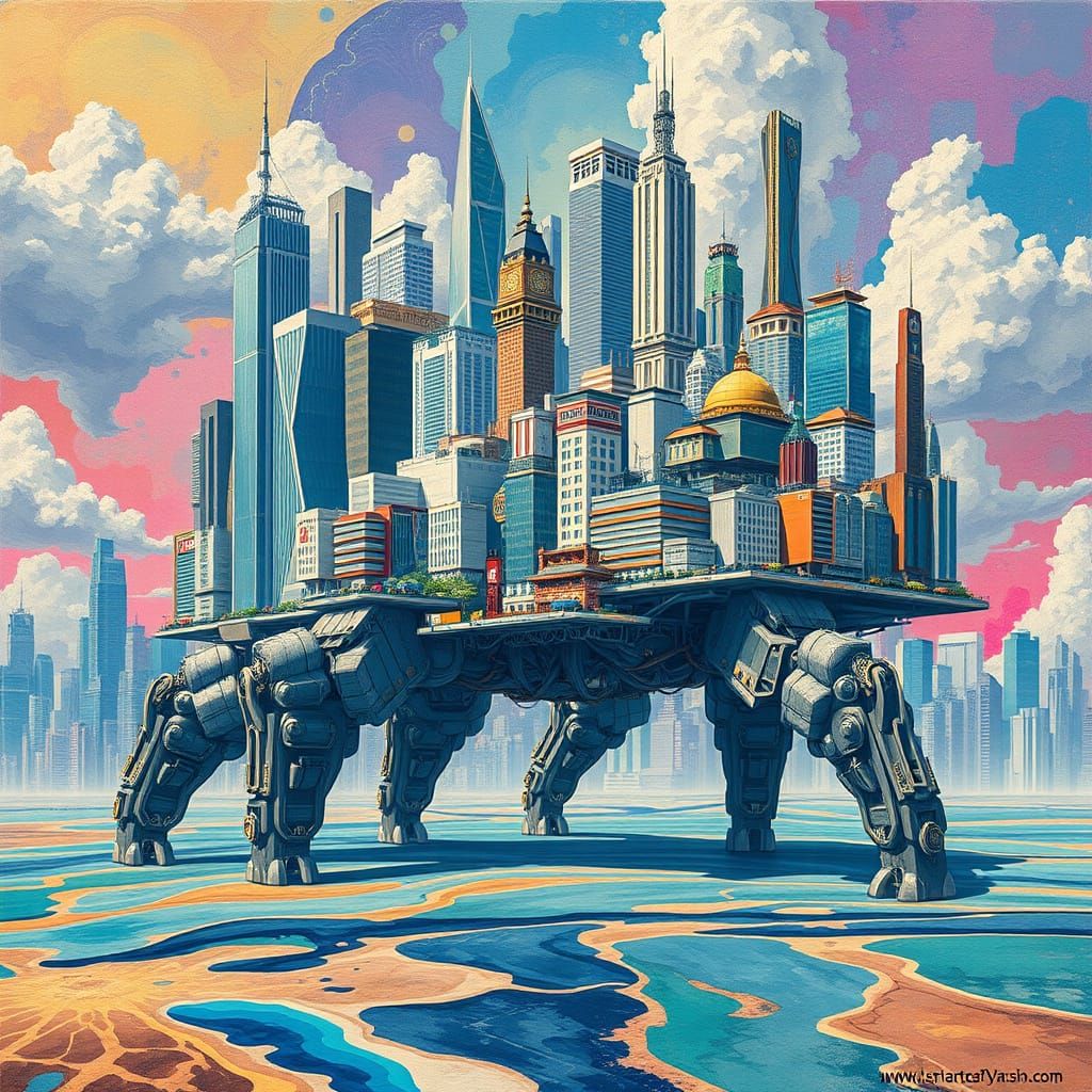 Futuristic Japanese Metropolis Walks to Life in Vibrant Drea...