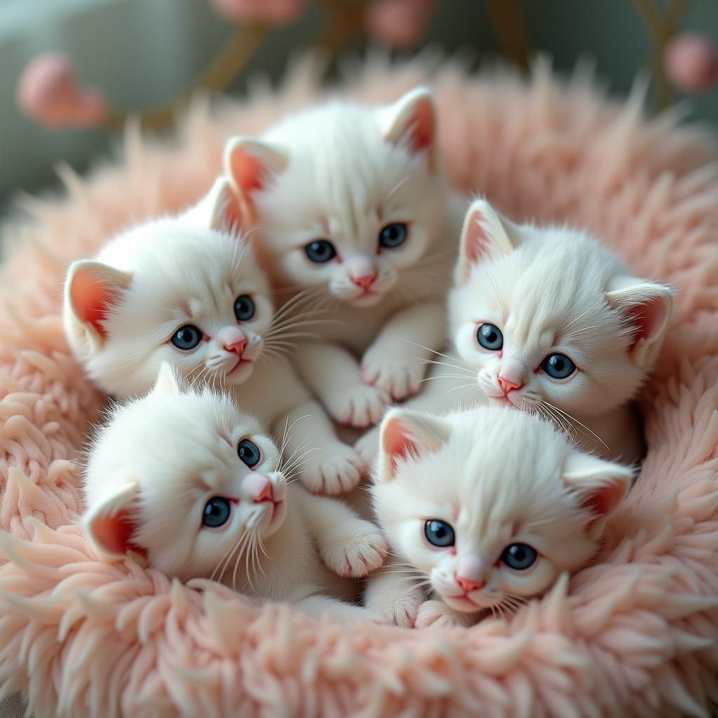 4 cute kittens