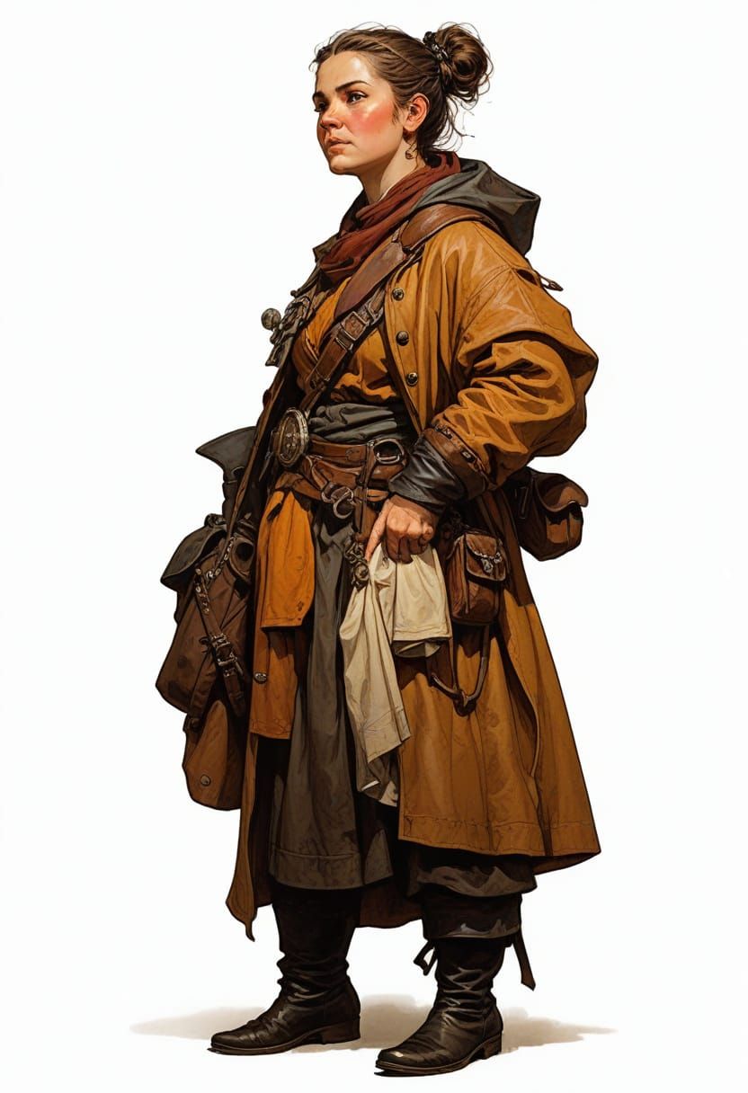 16th Century Female Coachman in Heroic Fantasy Style