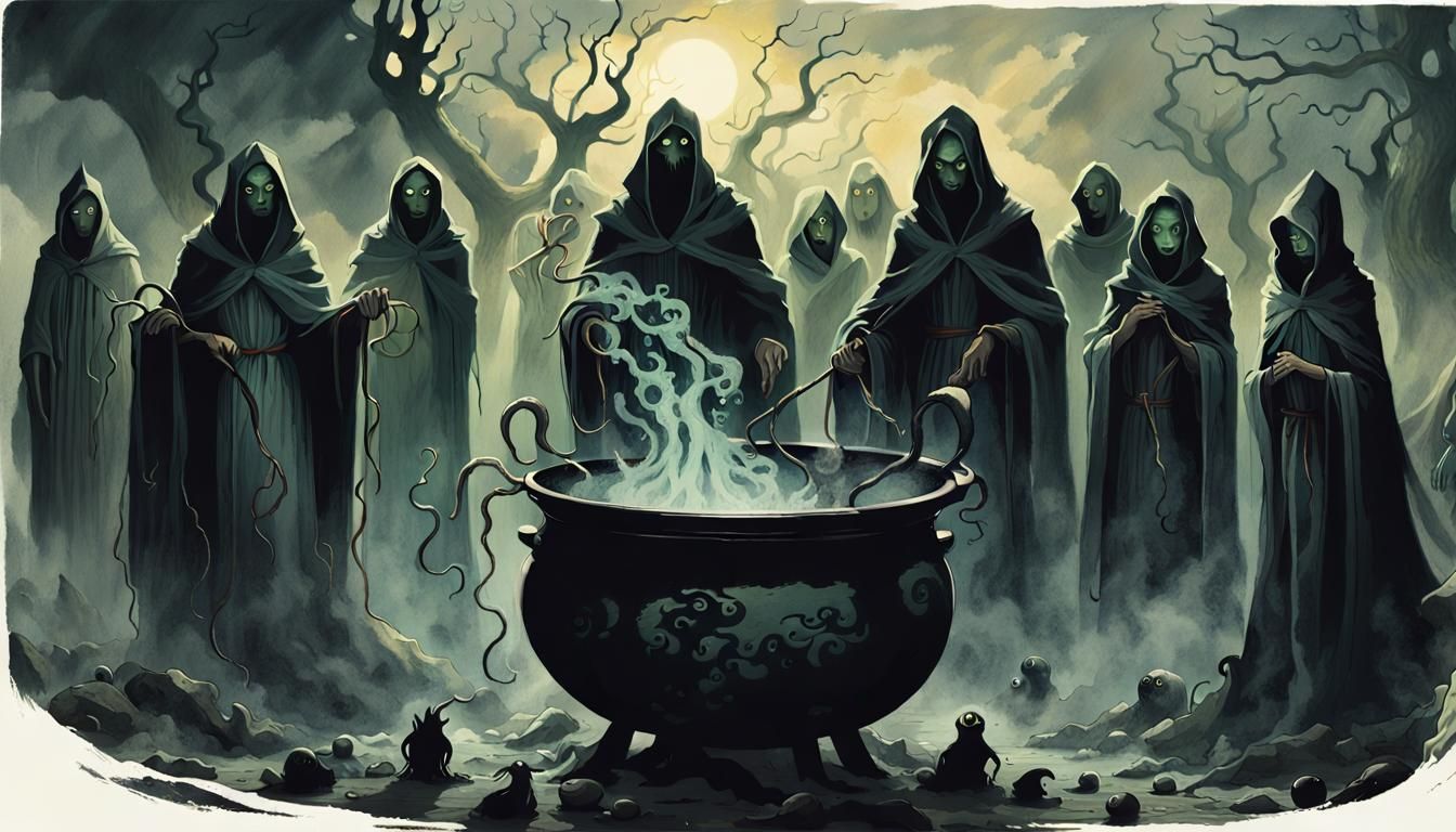 Dark Gathering: Witches and Spectral Phantoms