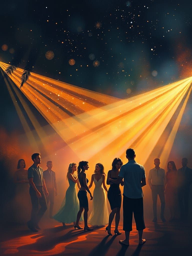 Dreamy Dance Scene of Joyful Celebration