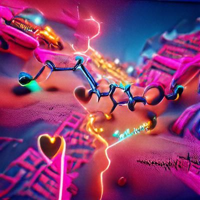 Synthwave Neurotransmitters in Neon Retro Style