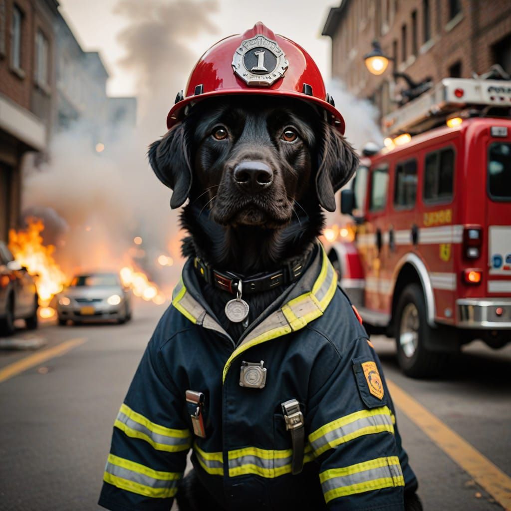 Dog fireman