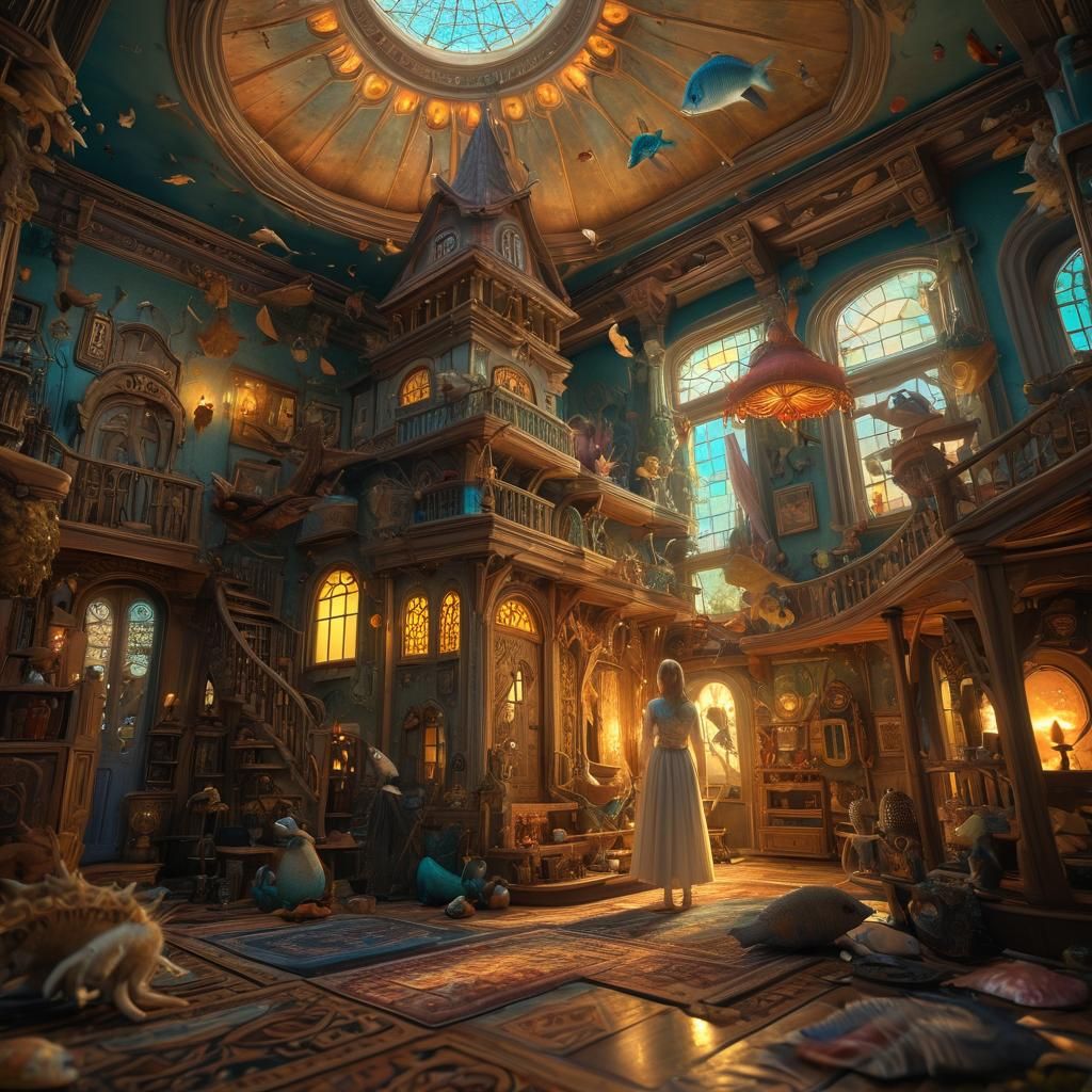 Dervish in Dollhouse: A Surreal Fantasy Bio Art