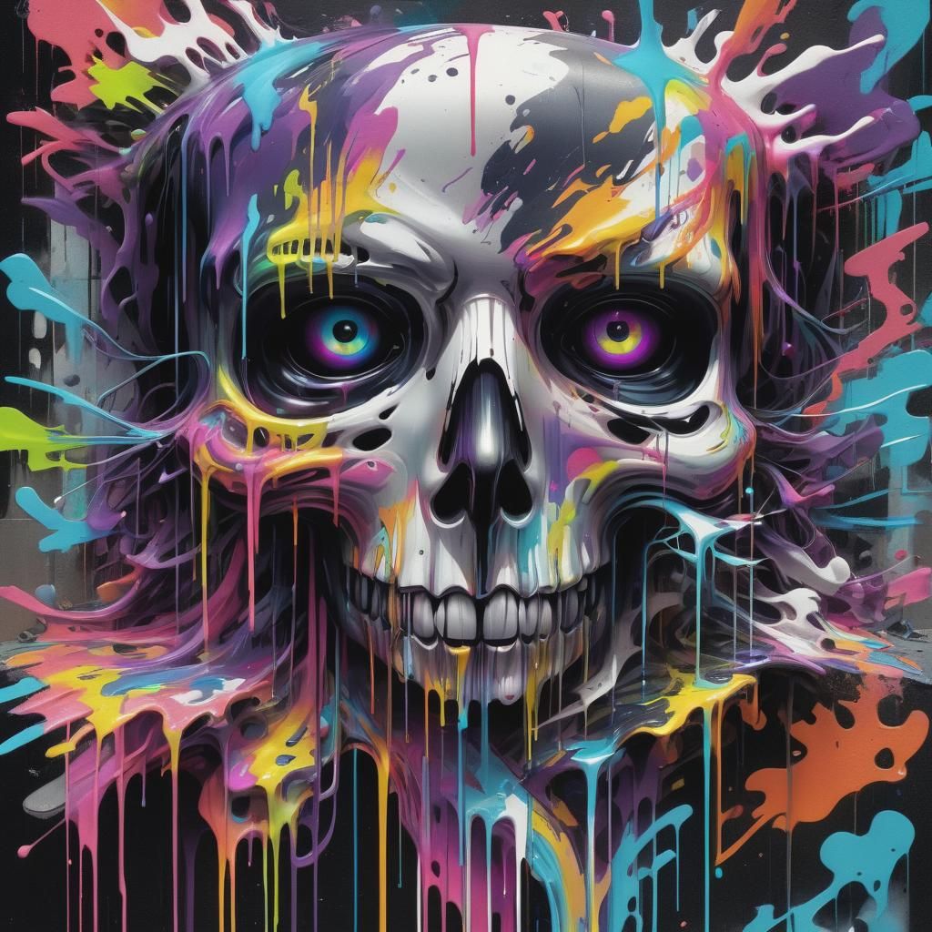 Glitched Phantom in Computer Art Style