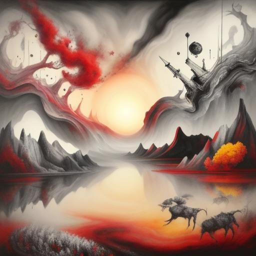 Abstract World: Black and White Surrealism