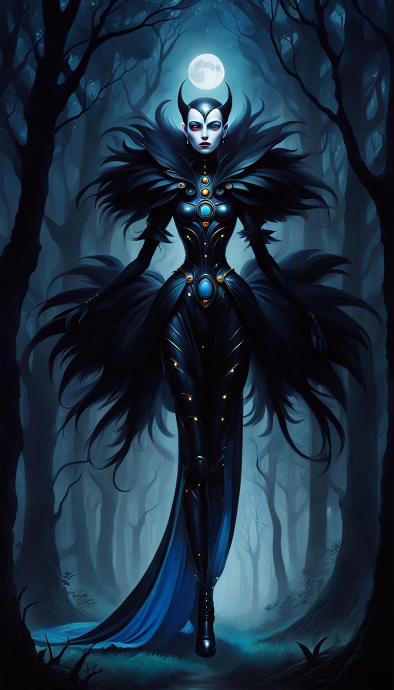 Surreal Alien Warrior in Baroque Pop Art Style