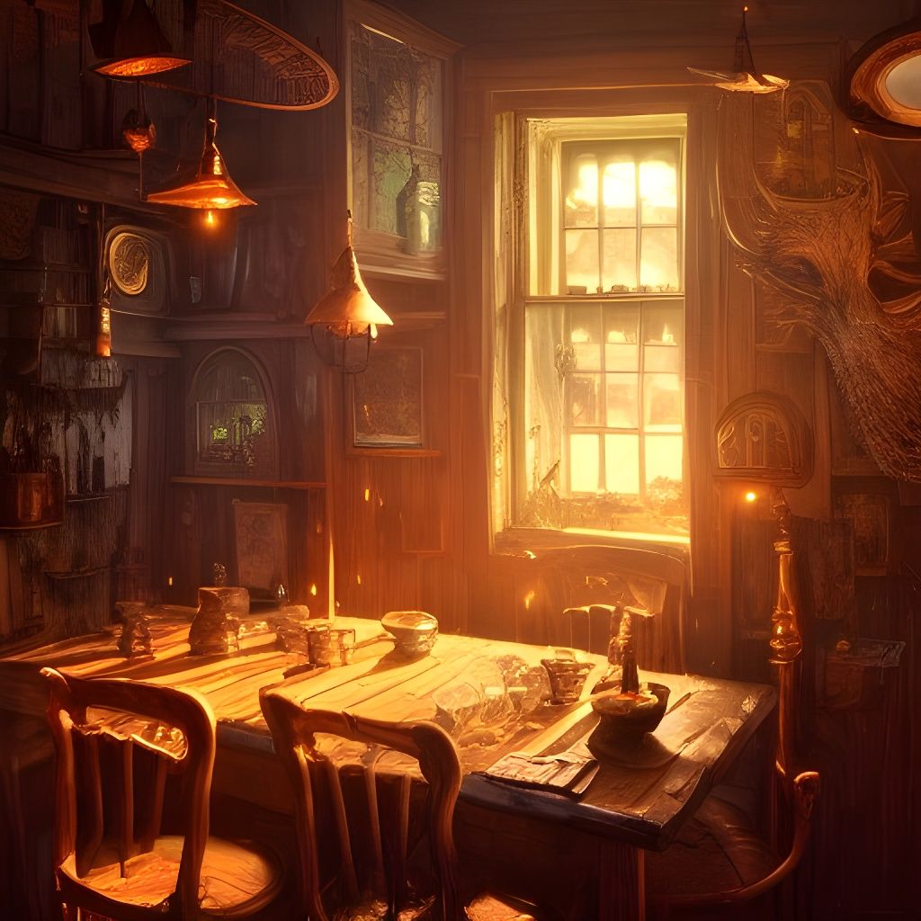 Cozy Candlelit Tavern in Golden Hour