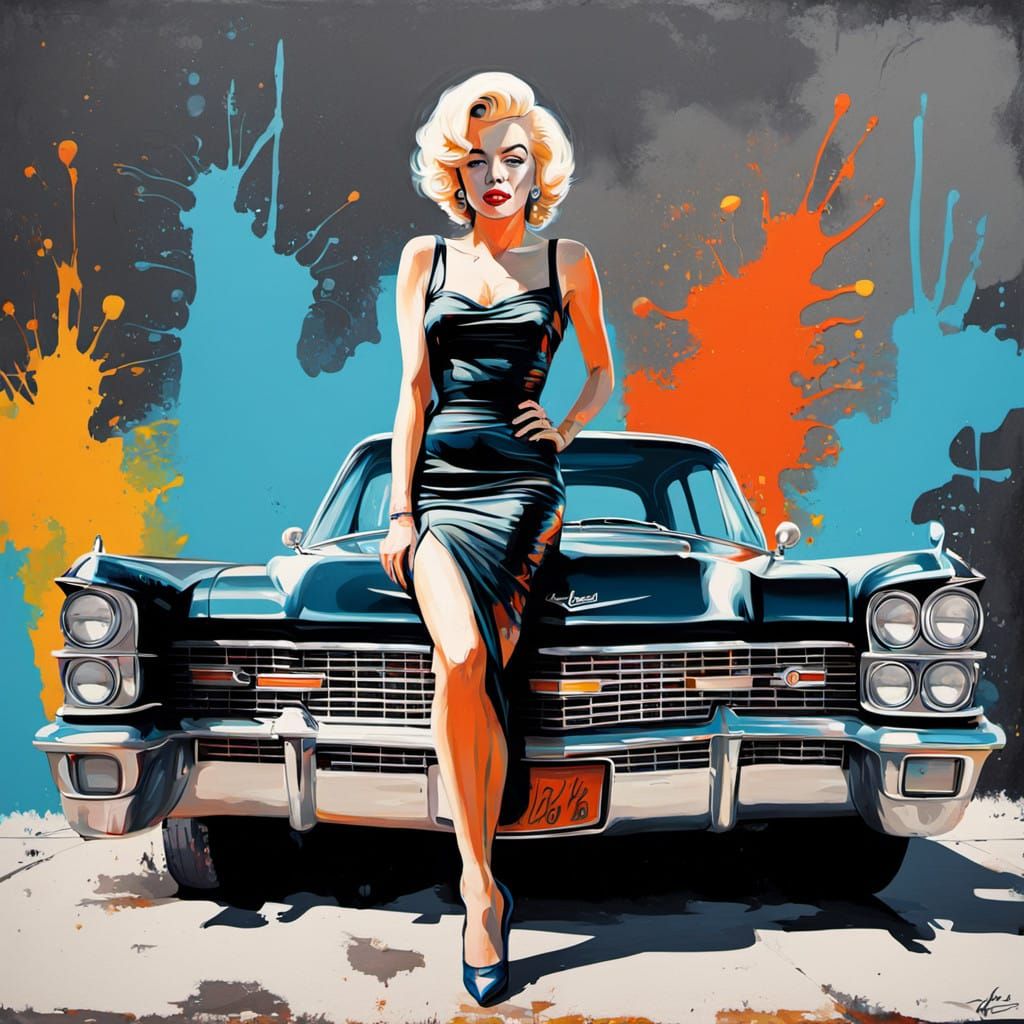 Hollywood Glamour in Vibrant Graffiti Style