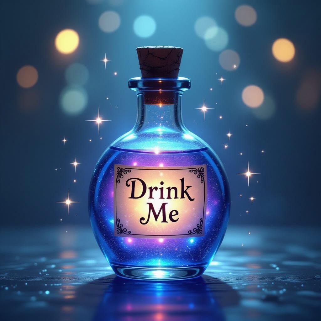 Sparkling Potion Bottle with Magic Glow