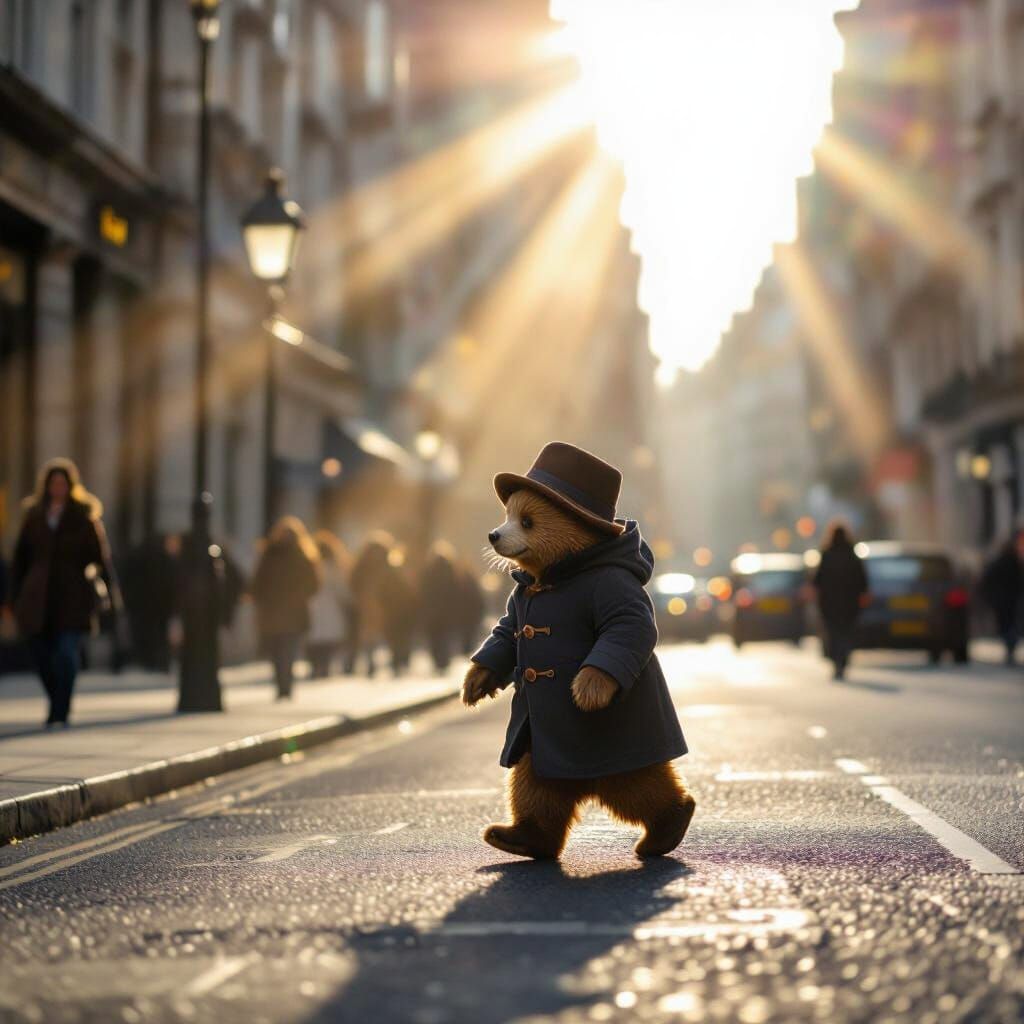 Paddington Bear in Divine London Sunshine Cinematic Film Sti...