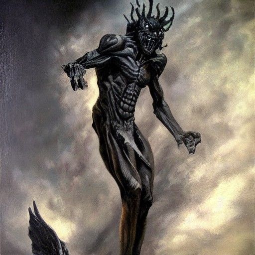 Sleep Paralysis Demon in Oil Painting Style