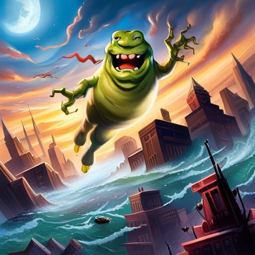 Stylized Slimer Character Design