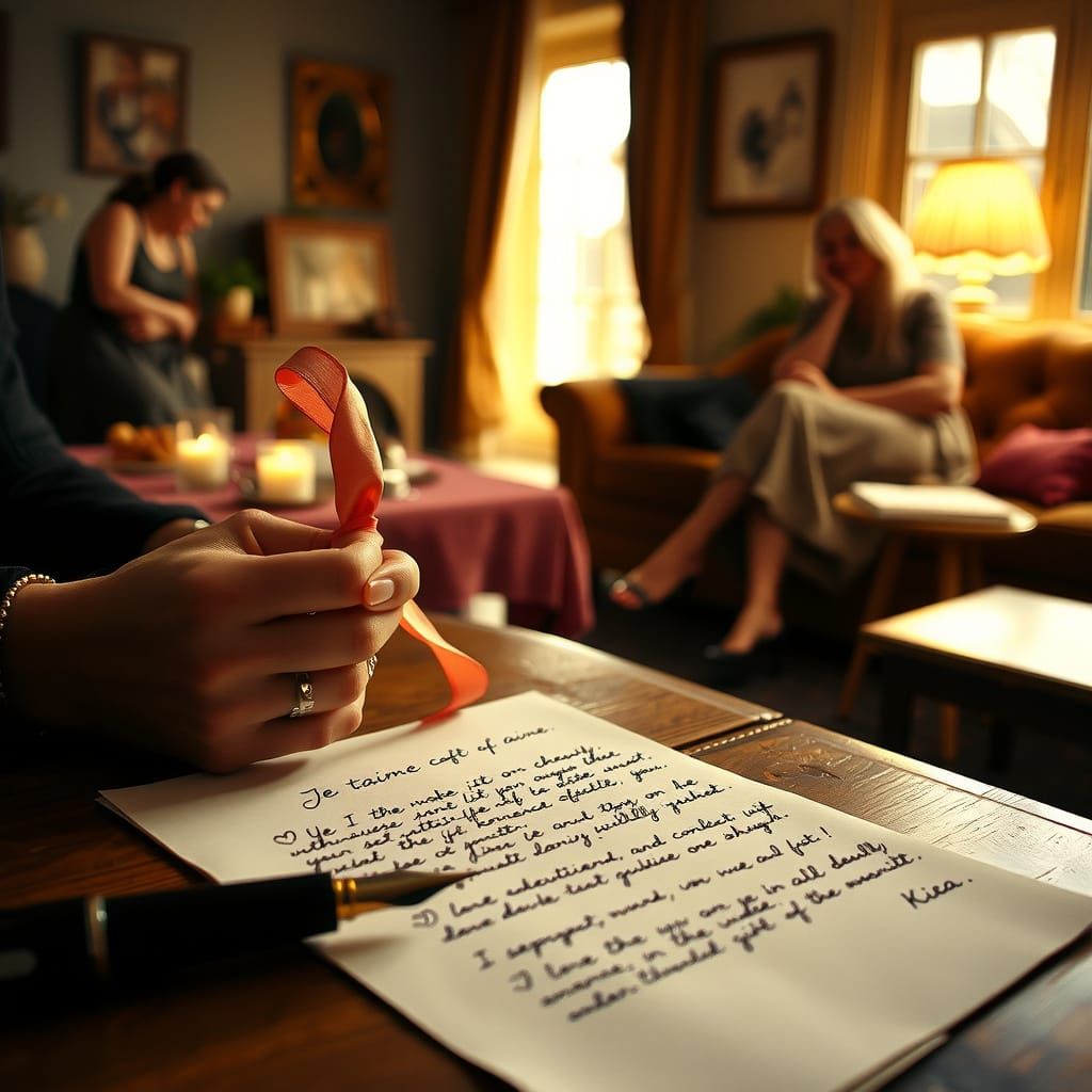 Warm Moments of Love in a Softly Lit Interior