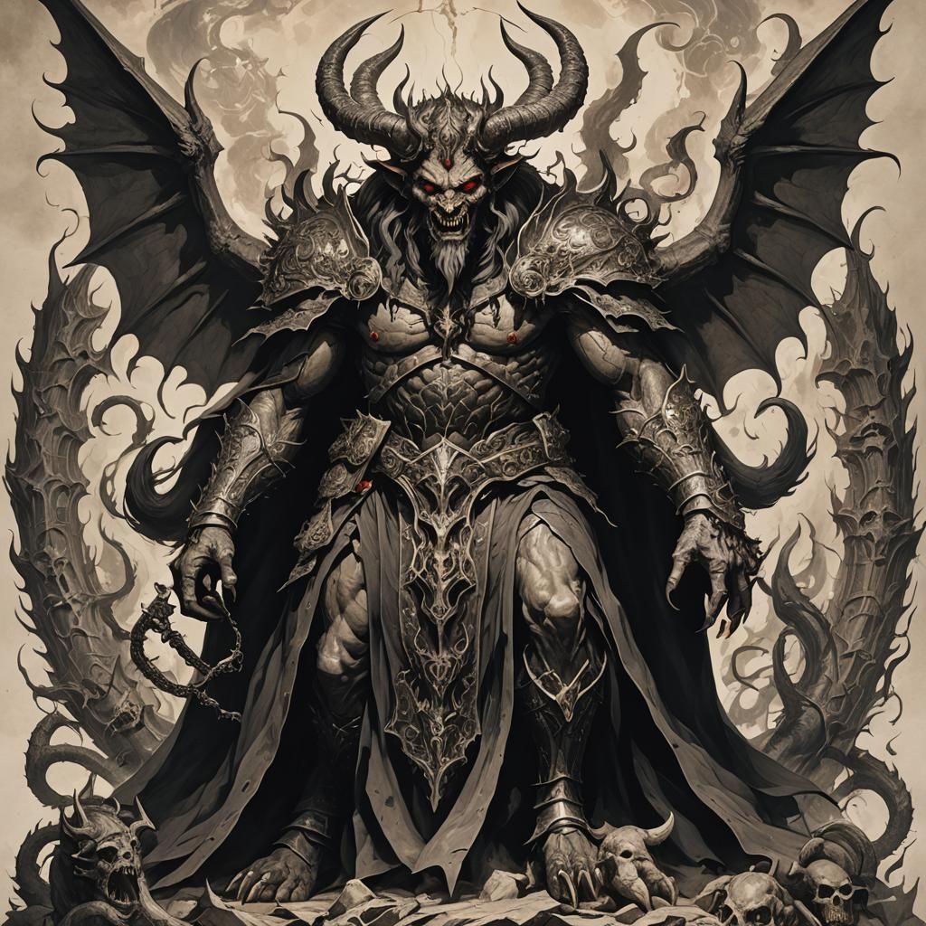 Asmodeus: King of Demons in Striking Detail