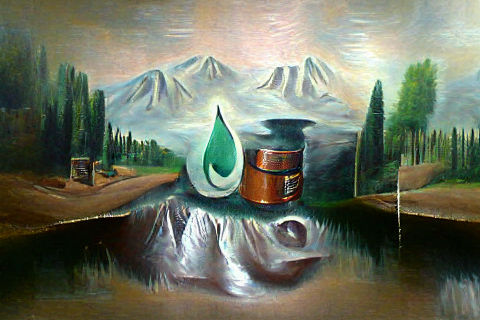 Abstract Oil Painting on Canvas