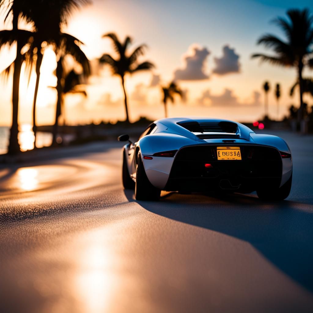 Vice City Postcard: Florida Beach Road at Sunrise