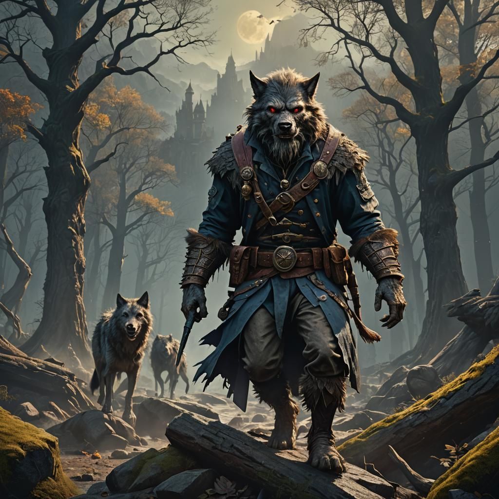 The Wolf Man: Detailed Matte Painting