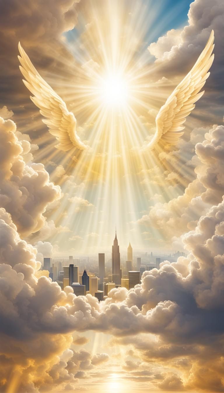 Angelic Soul in Paradise with Golden City