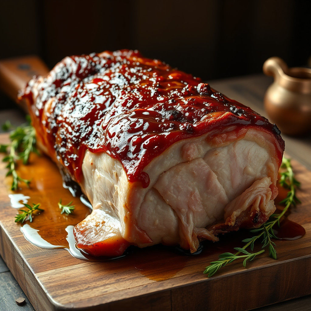 Glazed Pork Still Life in Dutch Master Style
