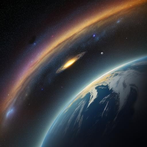 Dazzling Milky Way Galaxy with Planets in 8K