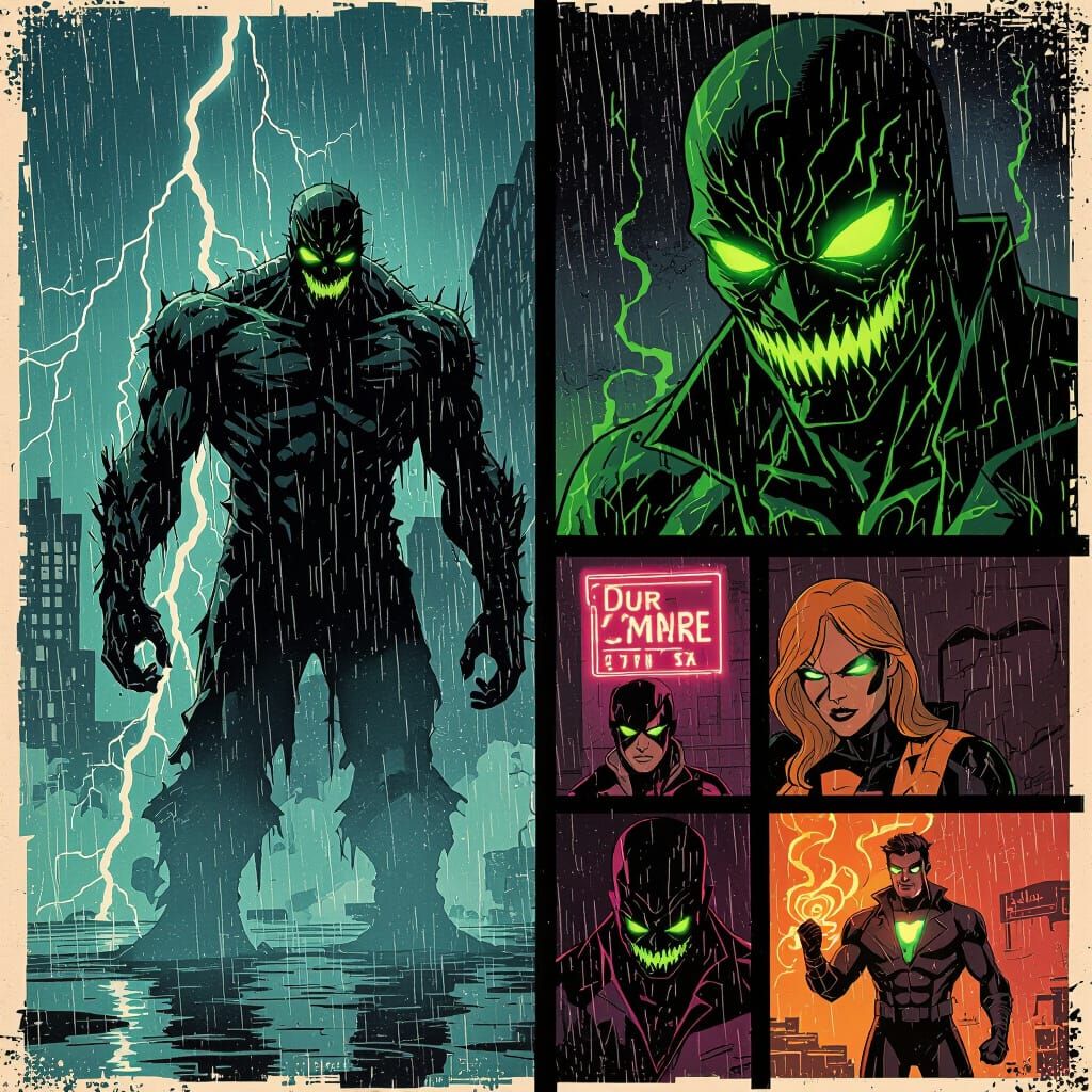 Dr. Toxica: Noir Comic Book Page