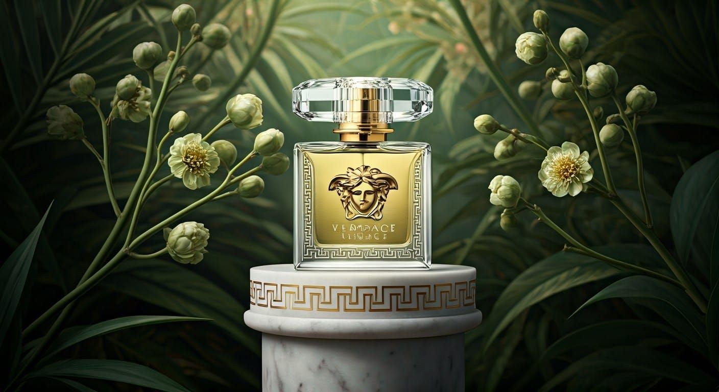 Crystal Versace Perfume Bottle in Art Nouveau Style