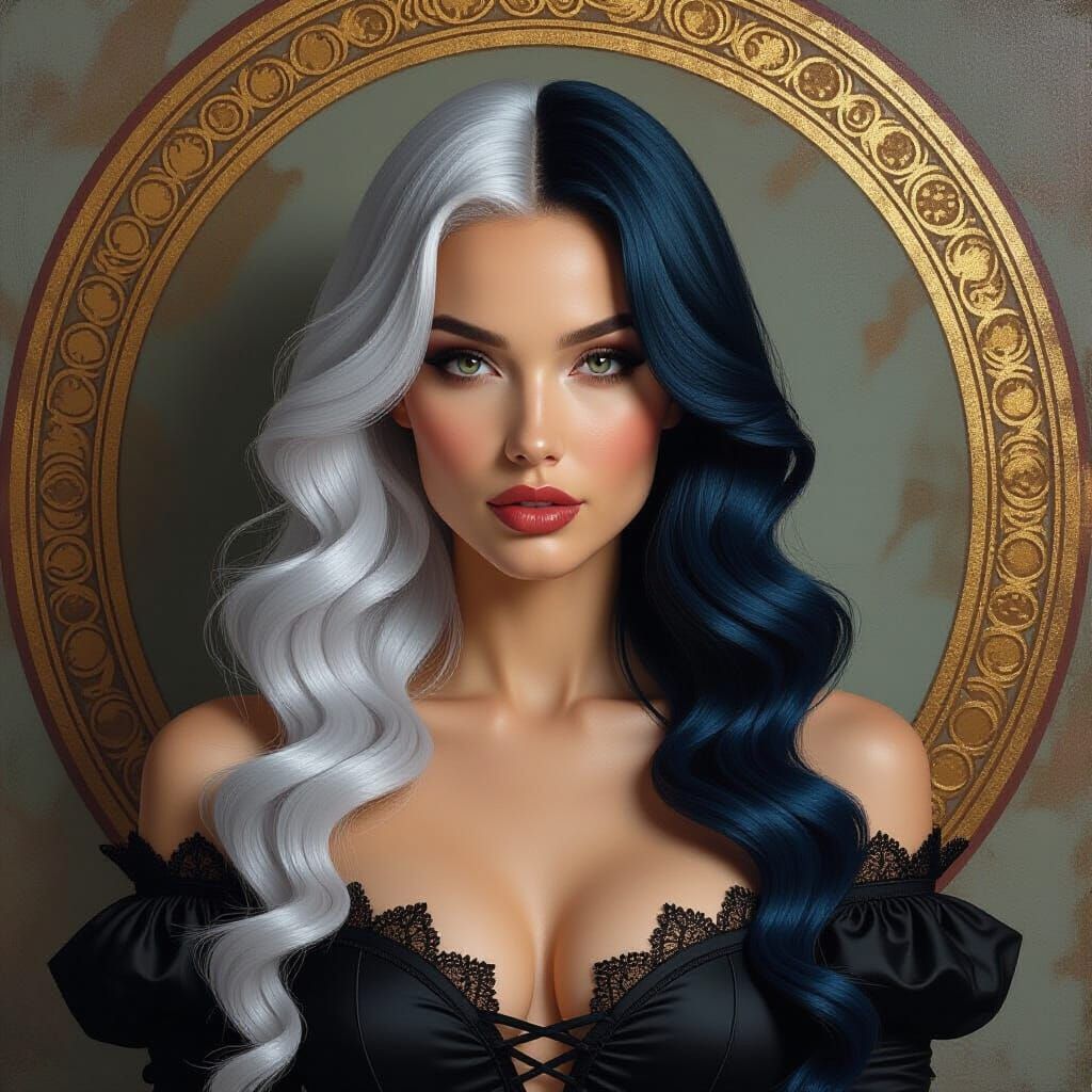 Goth Woman in Michelangelo Style