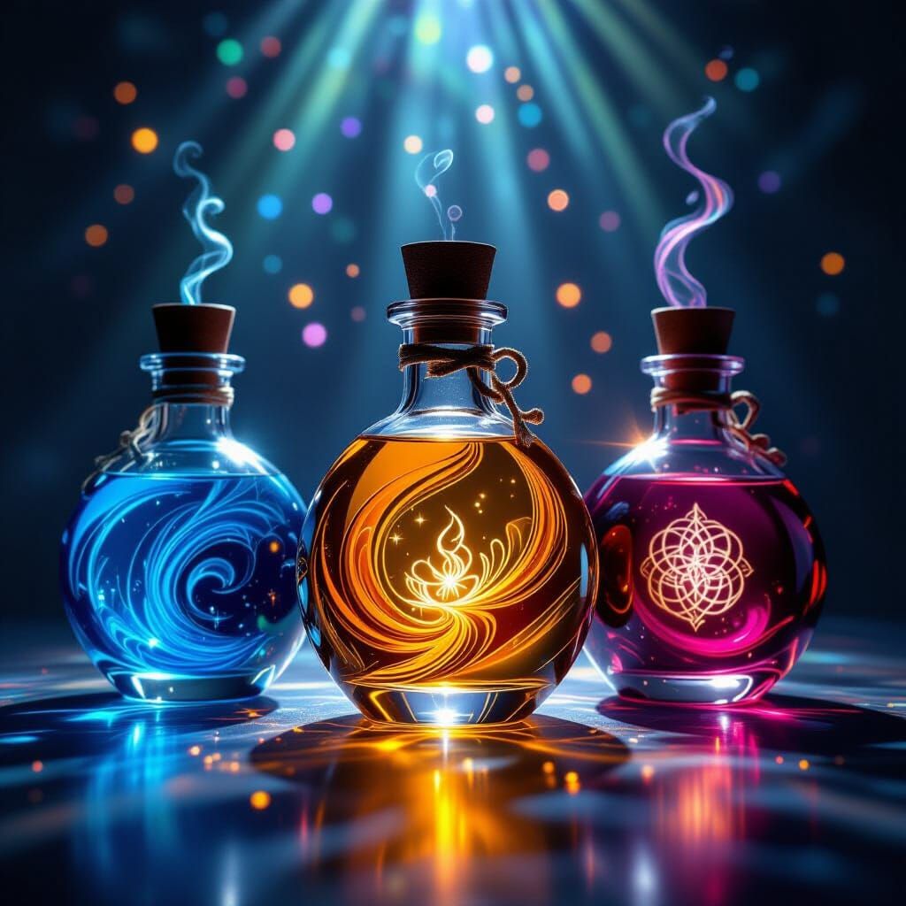 Magical Potions: Sparkling, Glowing, and Revealing Secrets