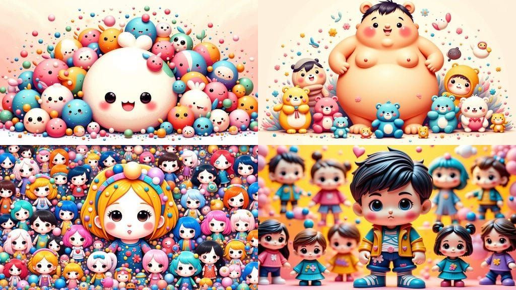 Cute Chubby Man Doll in Various Styles and Colors