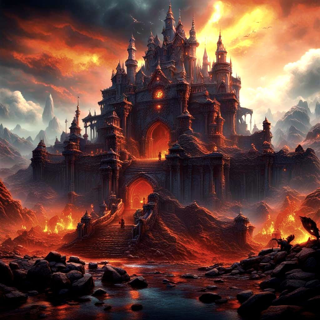 Detailed Matte Painting: A Vision of Hell