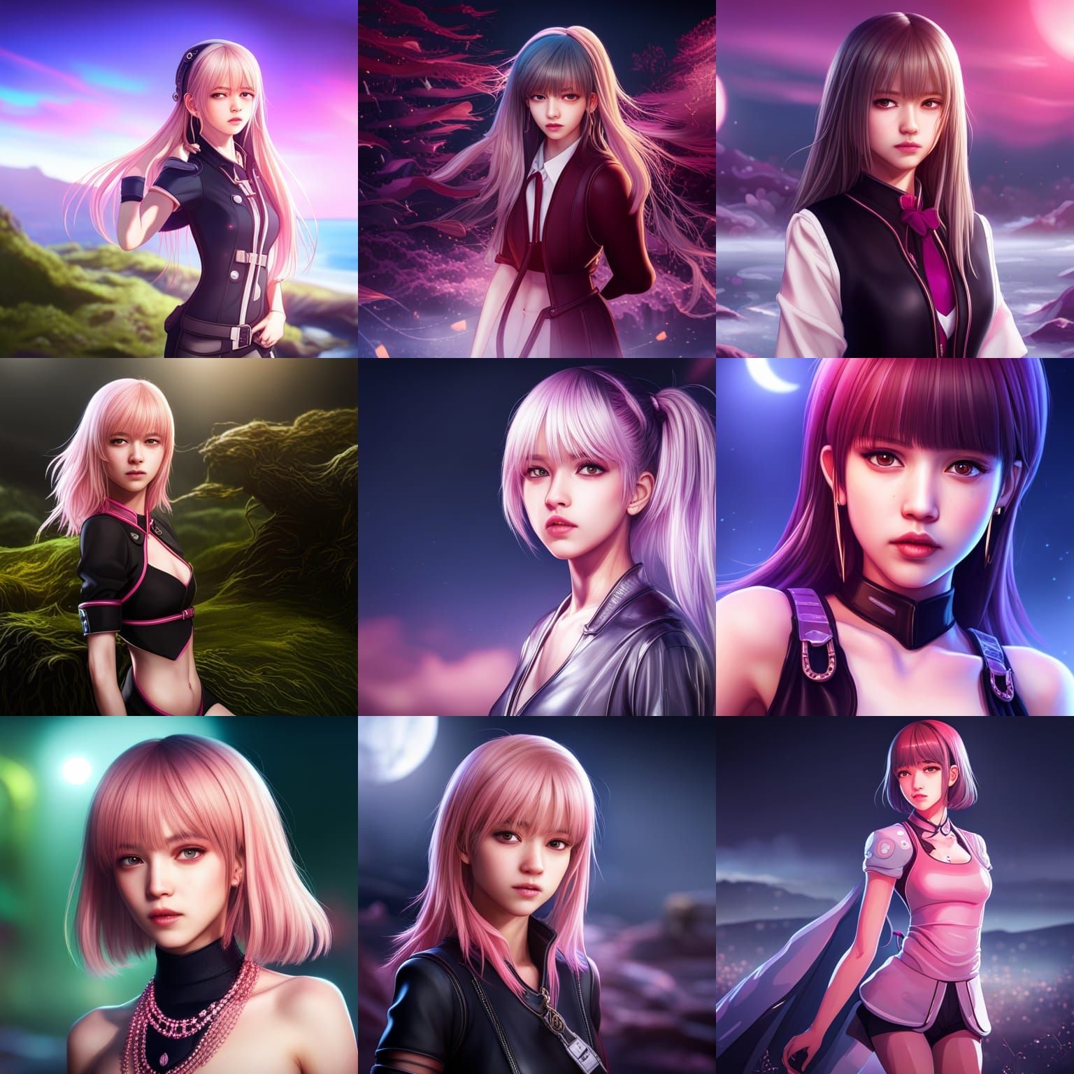 Anime Style Portrait of a Pretty Girl