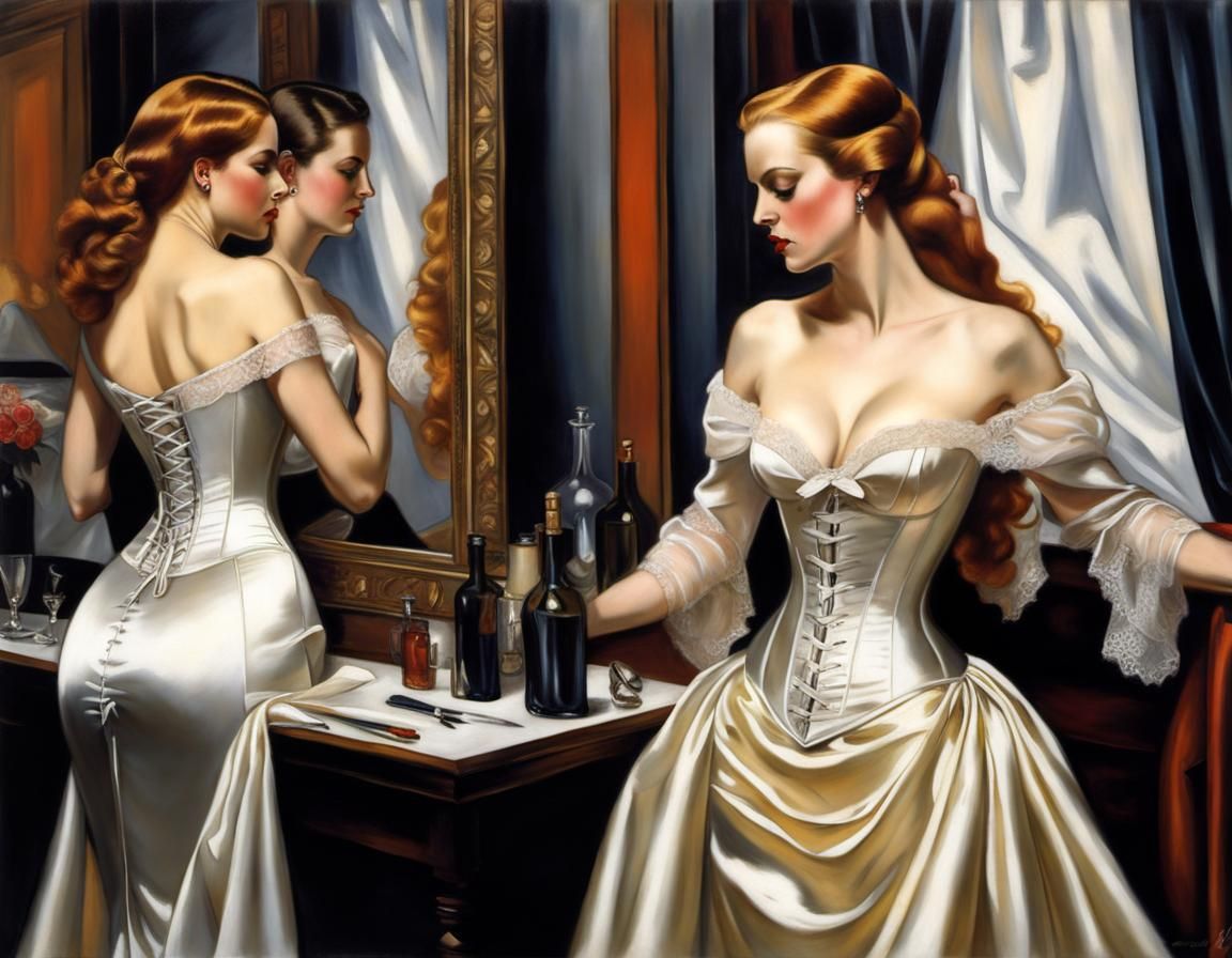 Aristocrat Dress Shopping in Art Deco Style