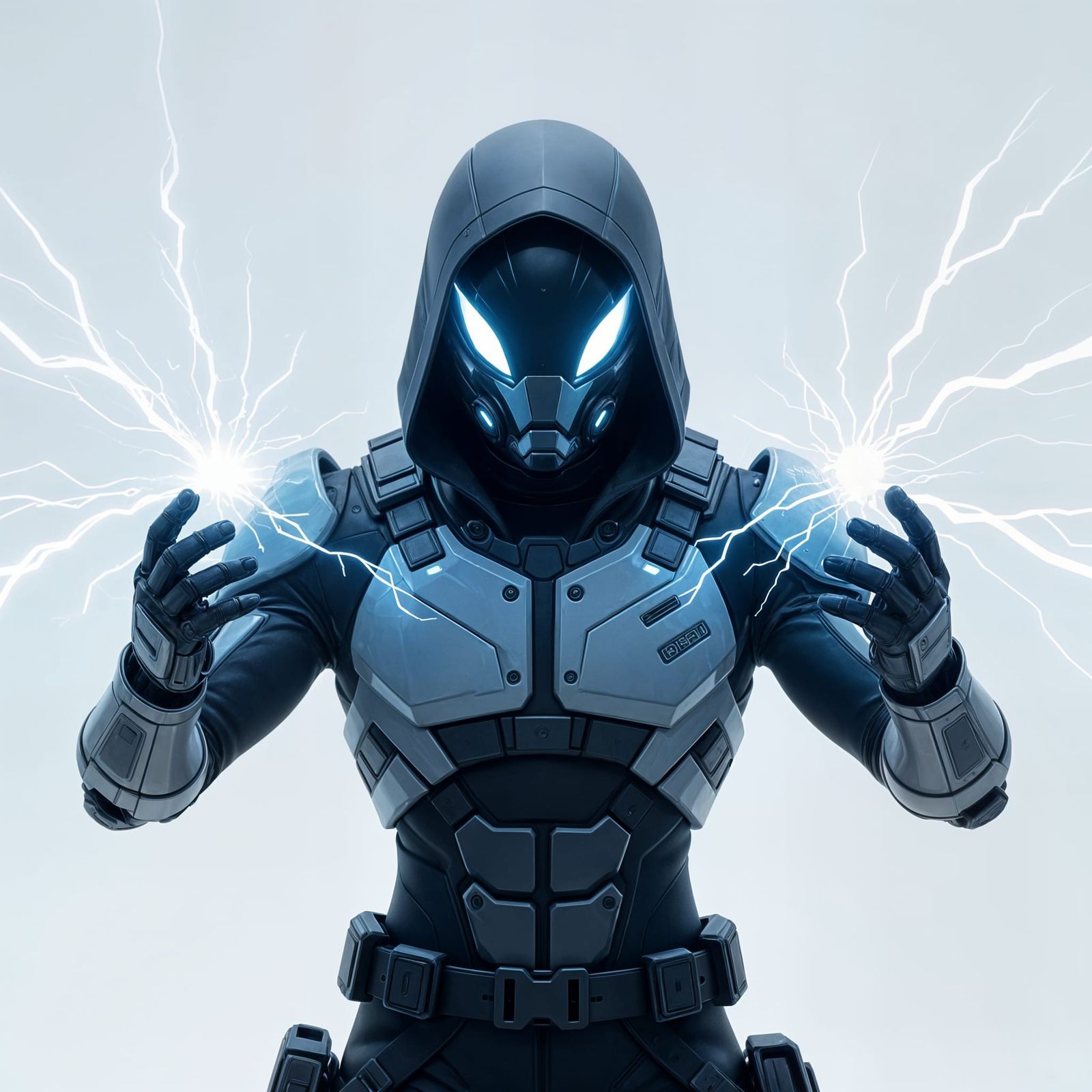 Cybernetic Warrior in Advanced Mechanized Suit