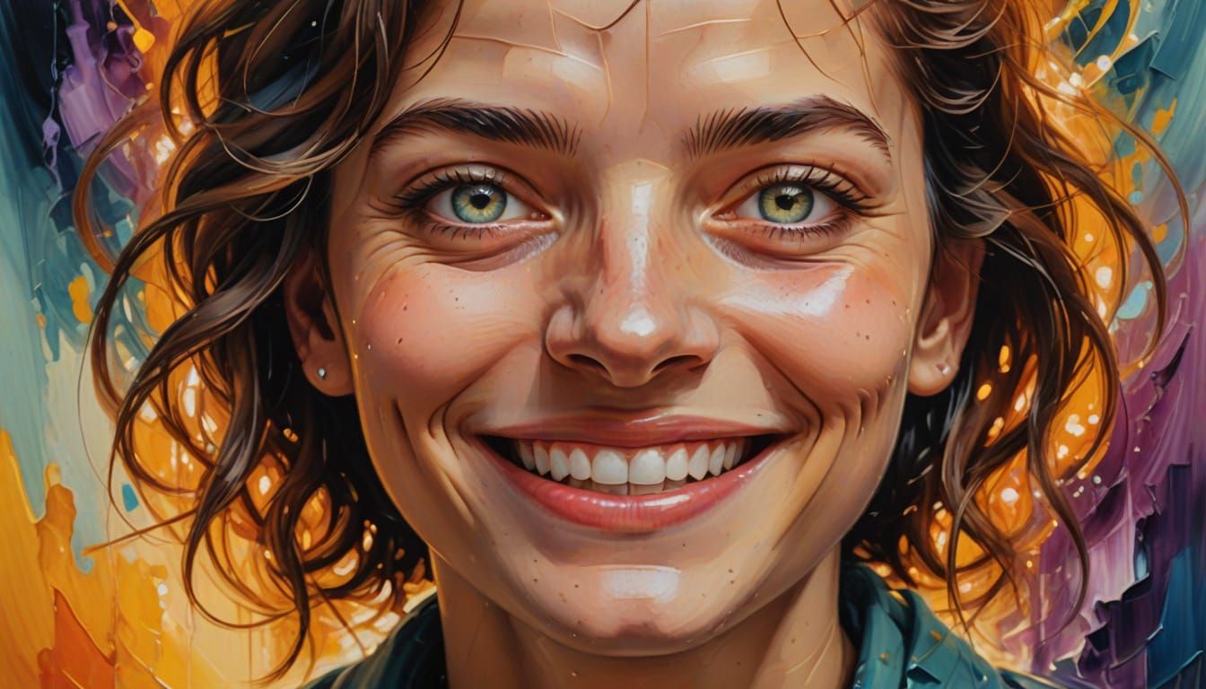 Warm Smile in a Dreamy Landscape