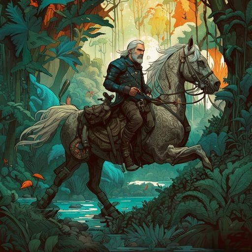 Witcher Exploring a Mysterious Jungle