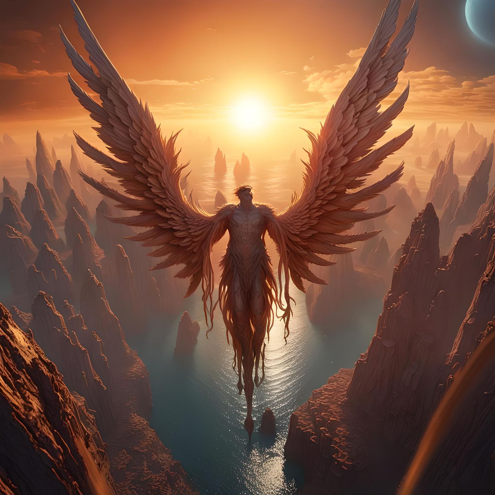 Icarus's Flight: A Surreal Fantasy Concept