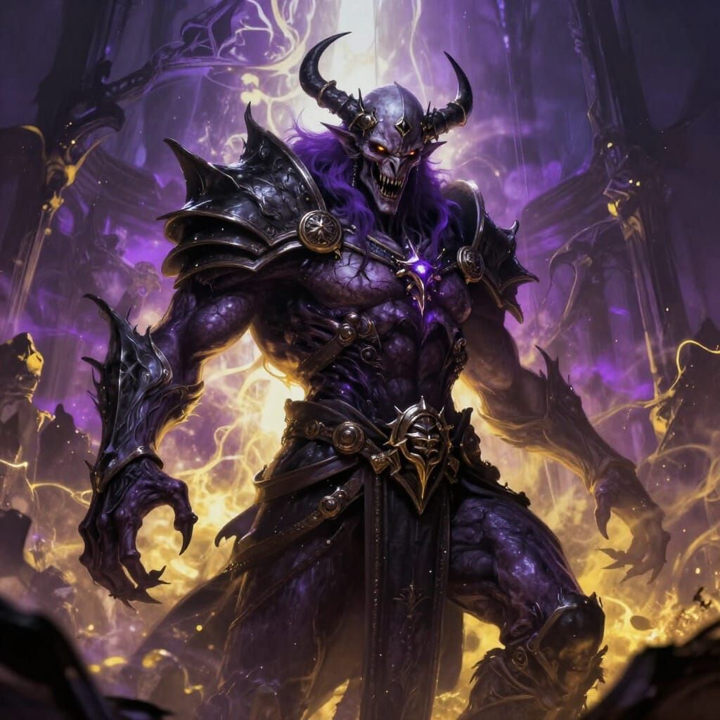 Undead Dwarf Lord of Death in Dark Fantasy Style