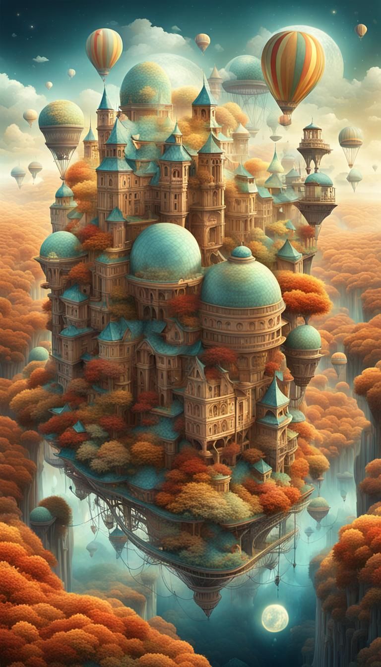 Surreal Dreamscape: Impossible Geometry and Floating Structu...