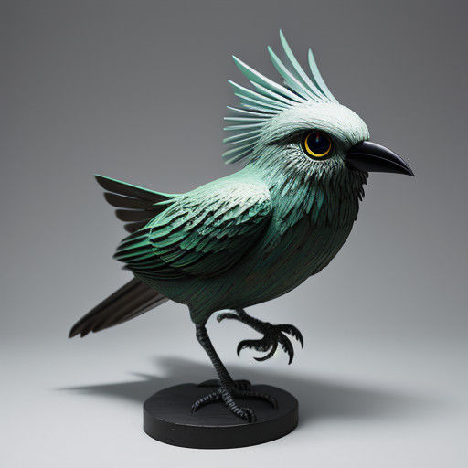 Ethereal Avian Form Shines Through Cosmic Vortex