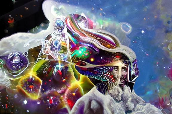 Holographic Astral Cosmic Illustration by Pablo Amaringo
